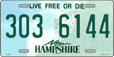NH license plate 3036144