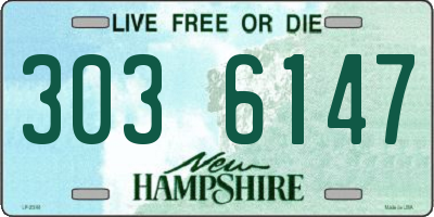 NH license plate 3036147