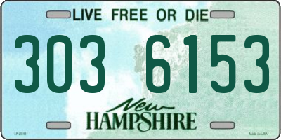 NH license plate 3036153