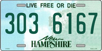 NH license plate 3036167