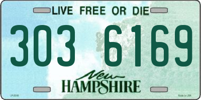 NH license plate 3036169