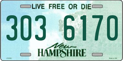 NH license plate 3036170