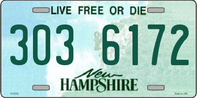 NH license plate 3036172