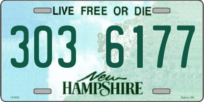 NH license plate 3036177