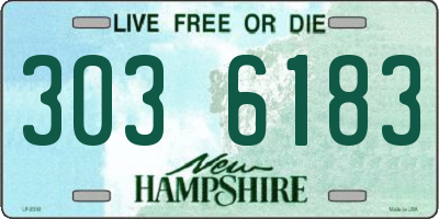 NH license plate 3036183