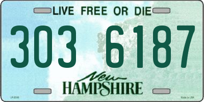 NH license plate 3036187