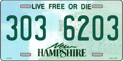NH license plate 3036203