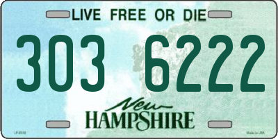 NH license plate 3036222