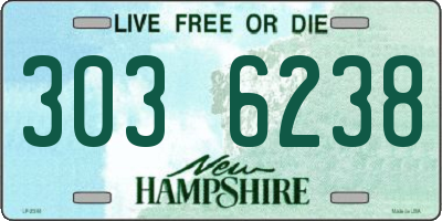 NH license plate 3036238