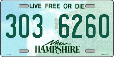NH license plate 3036260