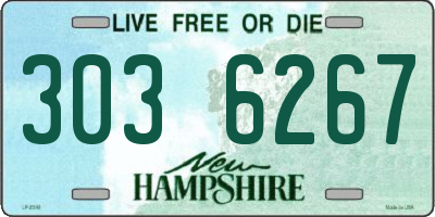 NH license plate 3036267