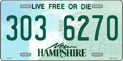 NH license plate 3036270