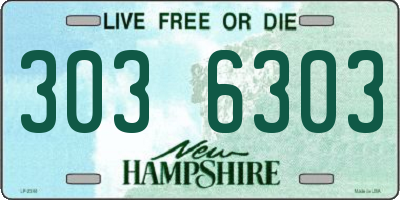 NH license plate 3036303