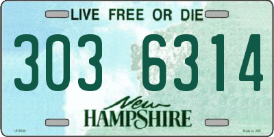 NH license plate 3036314