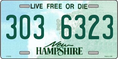 NH license plate 3036323