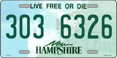 NH license plate 3036326