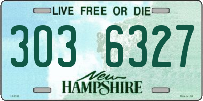 NH license plate 3036327