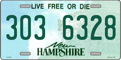 NH license plate 3036328