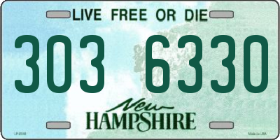 NH license plate 3036330