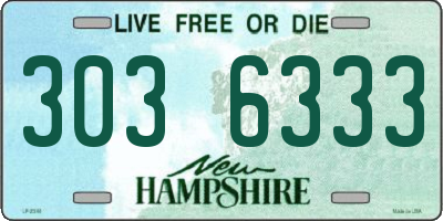 NH license plate 3036333