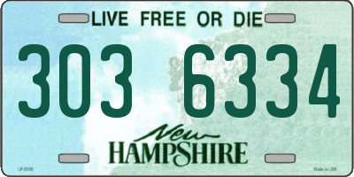 NH license plate 3036334