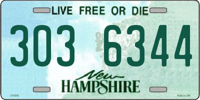 NH license plate 3036344