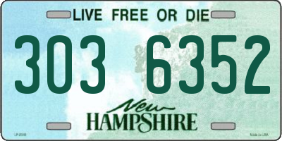 NH license plate 3036352