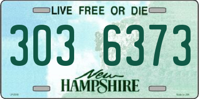 NH license plate 3036373