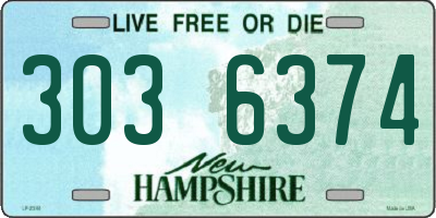 NH license plate 3036374