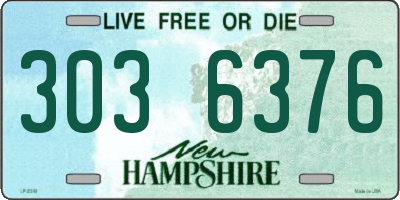 NH license plate 3036376