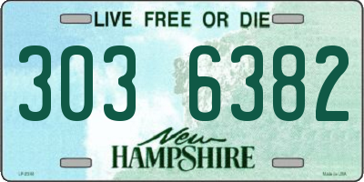 NH license plate 3036382