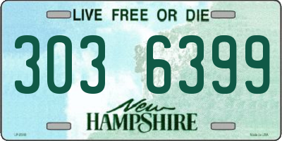 NH license plate 3036399