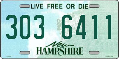NH license plate 3036411