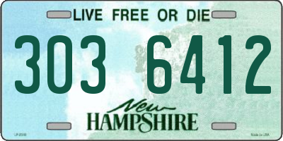 NH license plate 3036412