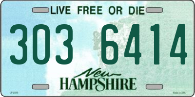 NH license plate 3036414