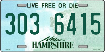 NH license plate 3036415