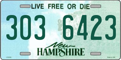 NH license plate 3036423