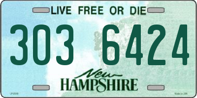 NH license plate 3036424