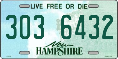 NH license plate 3036432