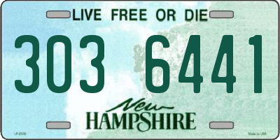 NH license plate 3036441