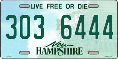 NH license plate 3036444