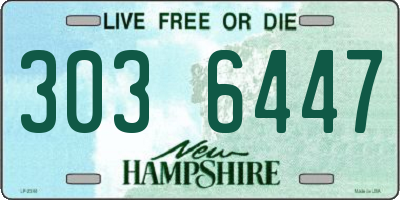 NH license plate 3036447