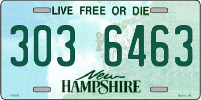 NH license plate 3036463