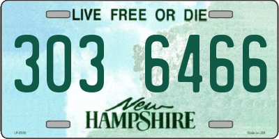 NH license plate 3036466