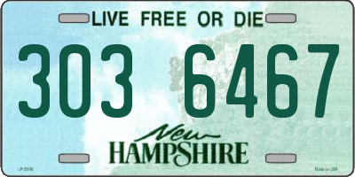 NH license plate 3036467