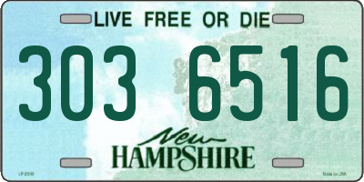 NH license plate 3036516