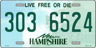NH license plate 3036524