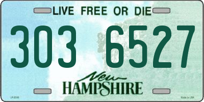 NH license plate 3036527