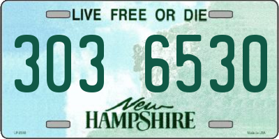 NH license plate 3036530