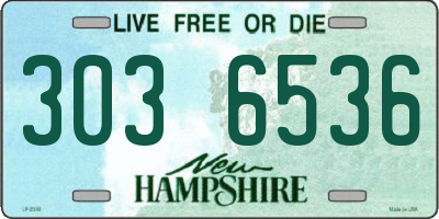 NH license plate 3036536